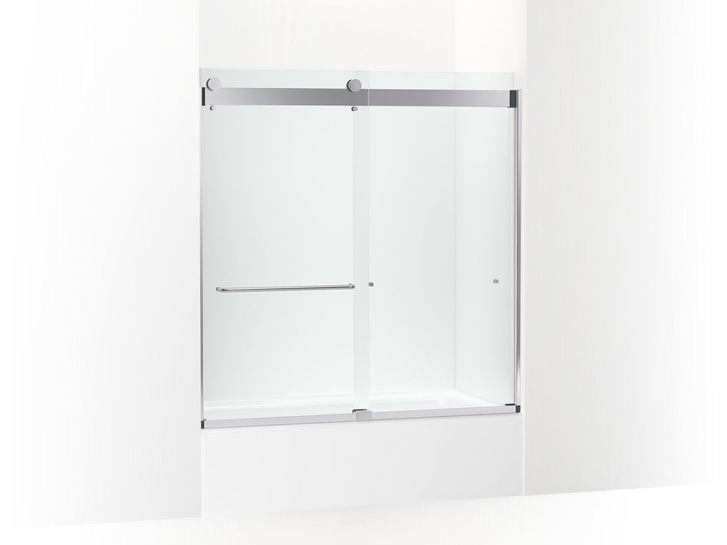KOHLER K-CA33782-10L Stoneridge 61-7/16" H frameless sliding bath door with 3/8" -thick Crystal Clear glass