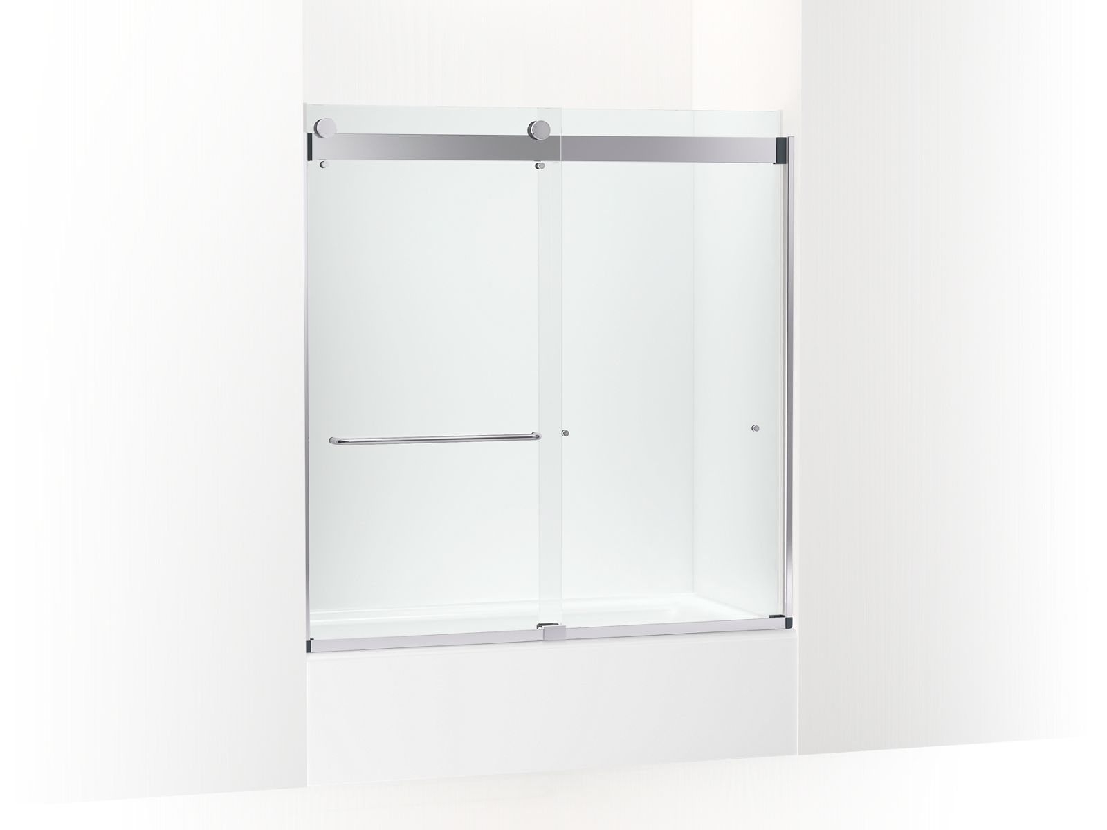 KOHLER K-CA33782-10L Stoneridge 61-7/16" H frameless sliding bath door with 3/8" -thick Crystal Clear glass