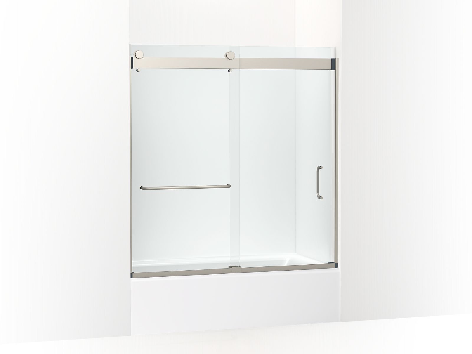 KOHLER K-CA33786-10L Stoneridge 61-7/16" H frameless sliding bath door with 3/8" -thick Crystal Clear glass