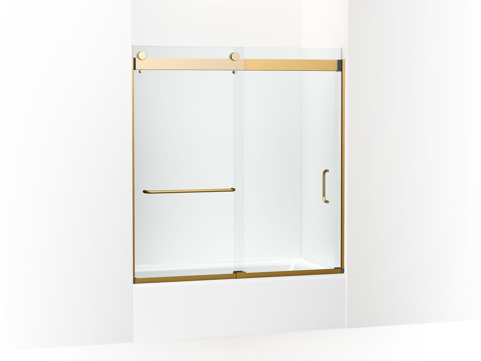 KOHLER K-CA33786-10L Stoneridge 61-7/16" H frameless sliding bath door with 3/8" -thick Crystal Clear glass