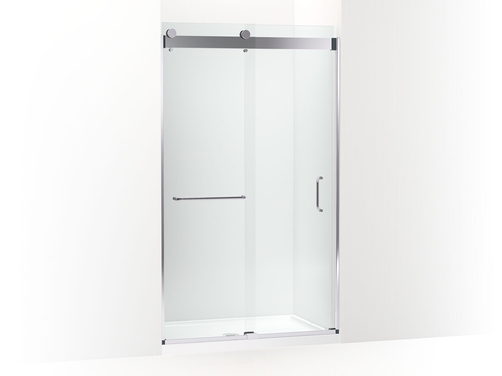 KOHLER K-CA33787-10L Stoneridge 80-5/16" H frameless sliding shower door with 3/8" -thick Crystal Clear glass