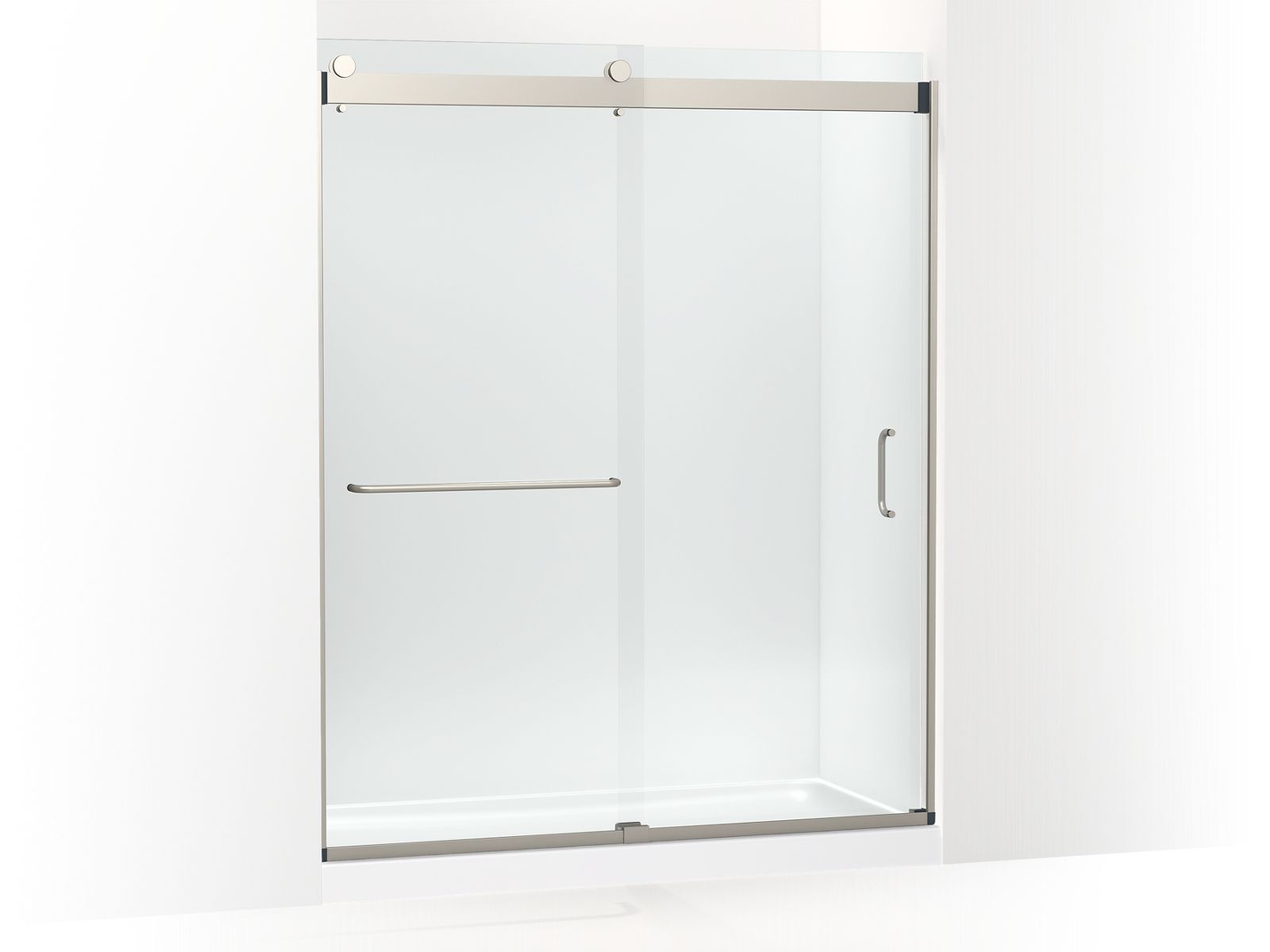 KOHLER K-CA33788-10L Stoneridge 80-5/16" H frameless sliding shower door with 3/8" -thick Crystal Clear glass