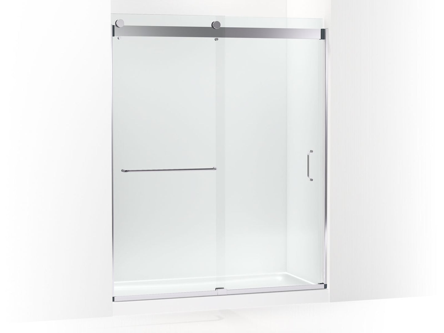 KOHLER K-CA33788-10L Stoneridge 80-5/16" H frameless sliding shower door with 3/8" -thick Crystal Clear glass