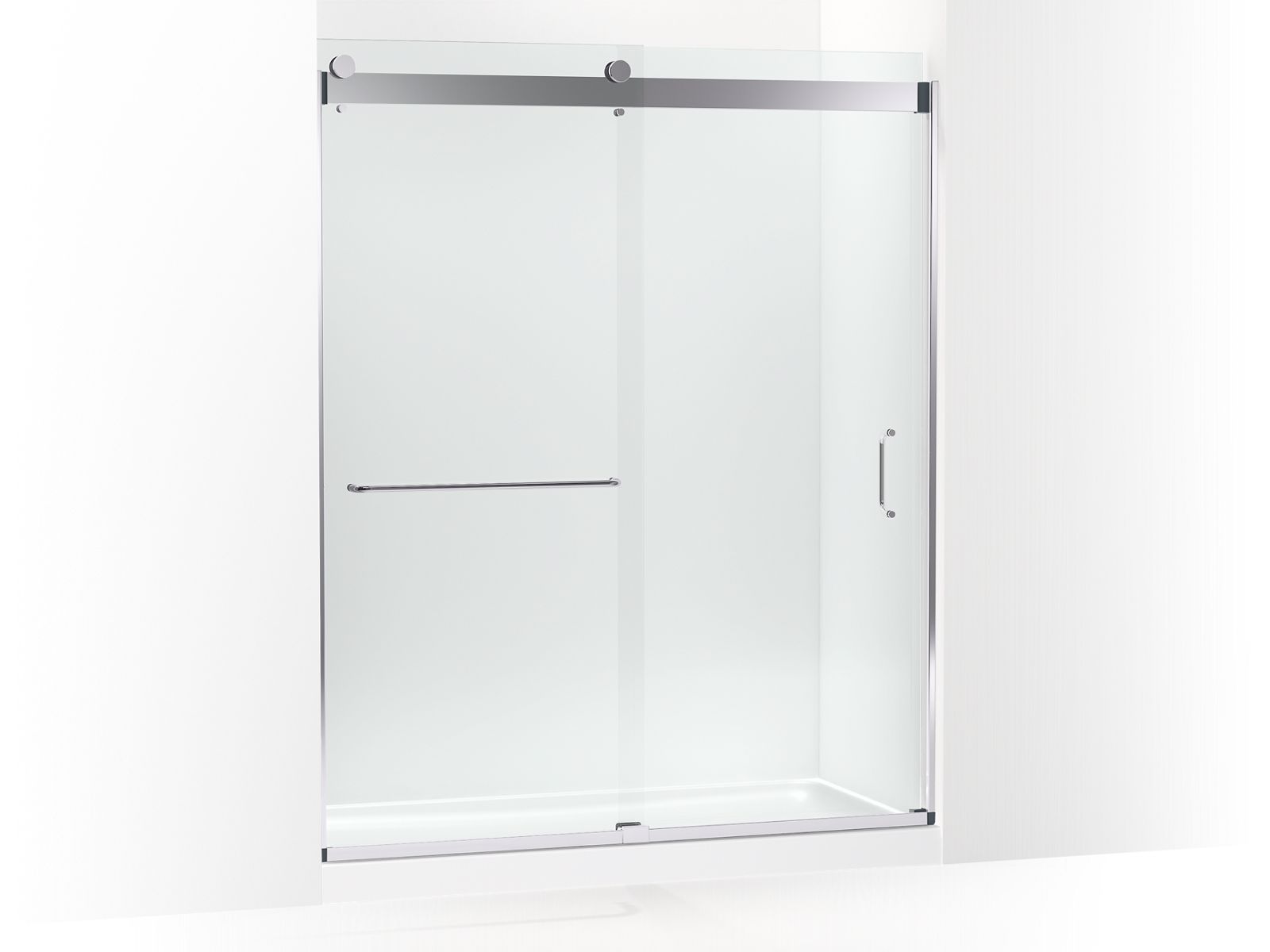 KOHLER K-CA33788-10L Stoneridge 80-5/16" H frameless sliding shower door with 3/8" -thick Crystal Clear glass
