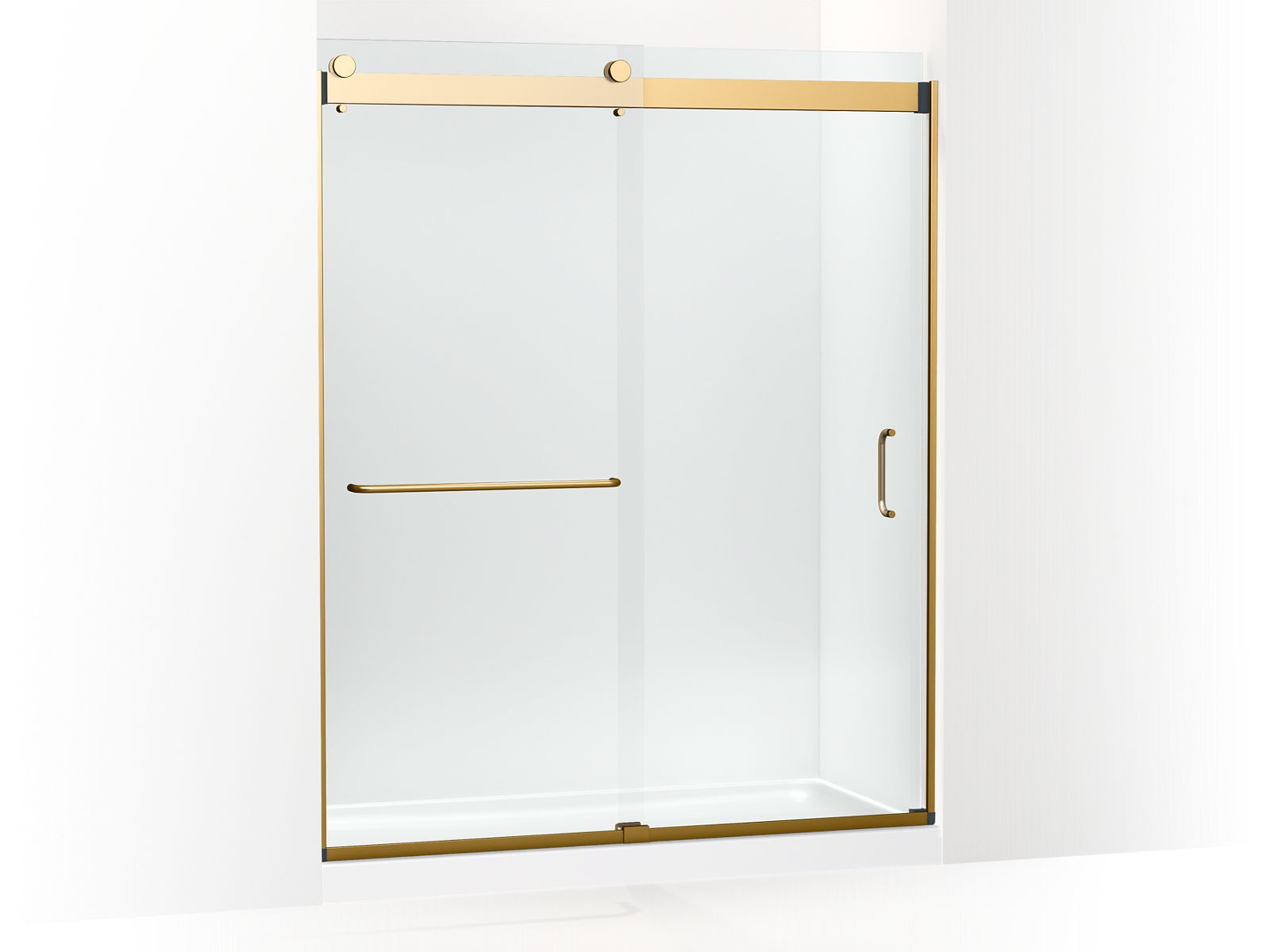 KOHLER K-CA33788-10L Stoneridge 80-5/16" H frameless sliding shower door with 3/8" -thick Crystal Clear glass