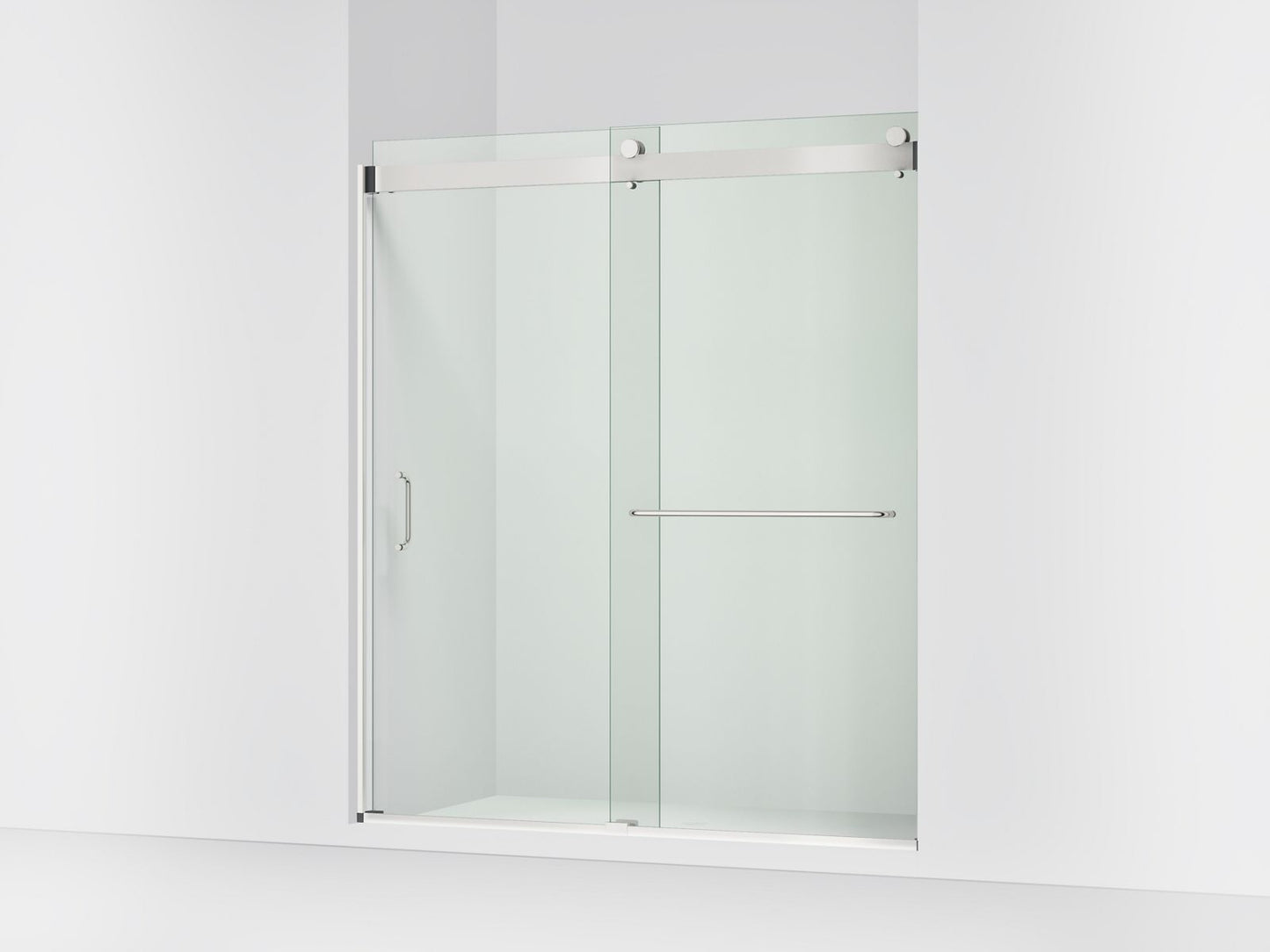 KOHLER K-CA33789-10L Stoneridge 66"-72" W x 80-1/4" H Bypass Shower Door with 3/8"-thick Crystal Clear Glass, Bright Polished