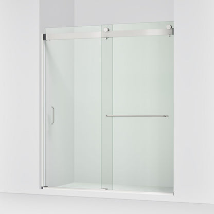 KOHLER K-CA33789-10L Stoneridge 66"-72" W x 80-1/4" H Bypass Shower Door with 3/8"-thick Crystal Clear Glass, Bright Polished