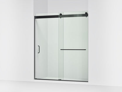 KOHLER K-CA33789-10L Stoneridge 66"-72" W x 80-1/4" H Bypass Shower Door with 3/8"-thick Crystal Clear Glass, Matte Black - 3