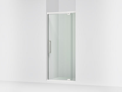 KOHLER K-CA37593-8L Statement 76" H pivot shower door with 5/16"-thick glass, bright polished silver