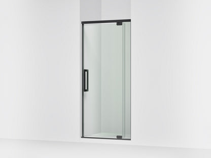 KOHLER K-CA37593-8L Statement 76" H pivot shower door with 5/16"-thick glass, matte black