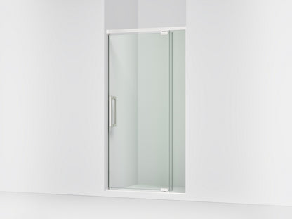 KOHLER K-CA37594-8L Statement 76" H pivot shower door with 5/16"-thick glass, bright polished silver