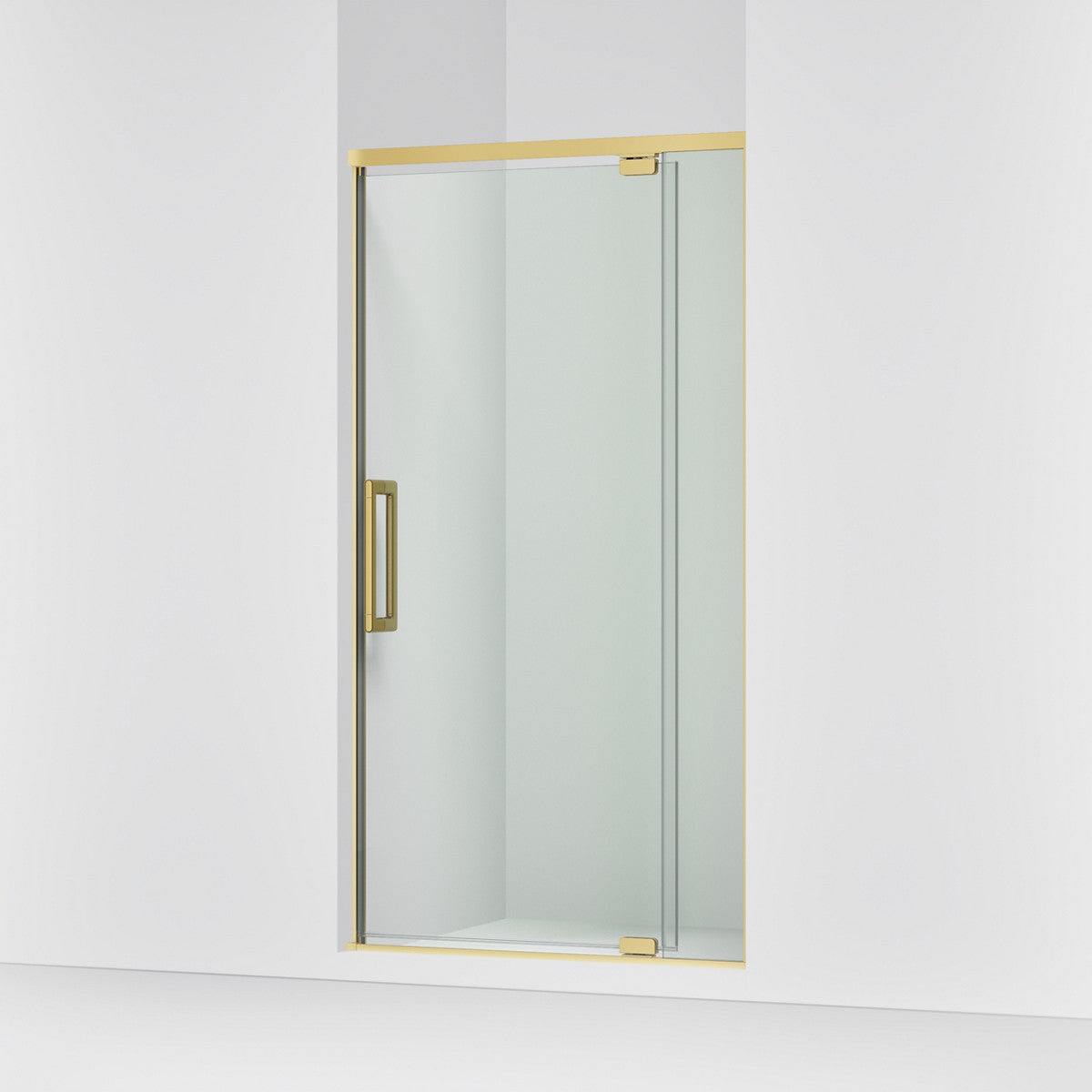 KOHLER K-CA37594-8L Statement 76" H pivot shower door with 5/16"-thick glass, vibrant brushed moderne brass - view 4