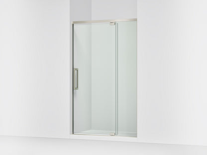 KOHLER K-CA37595-8L Statement 76" H pivot shower door with 5/16"-thick glass, anodized brushed nickel