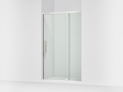 KOHLER K-CA37595-8L Statement 76" H pivot shower door with 5/16"-thick glass, bright polished silver