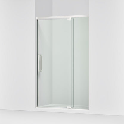 KOHLER K-CA37595-8L Statement 76" H pivot shower door with 5/16"-thick glass, bright polished silver - view 4