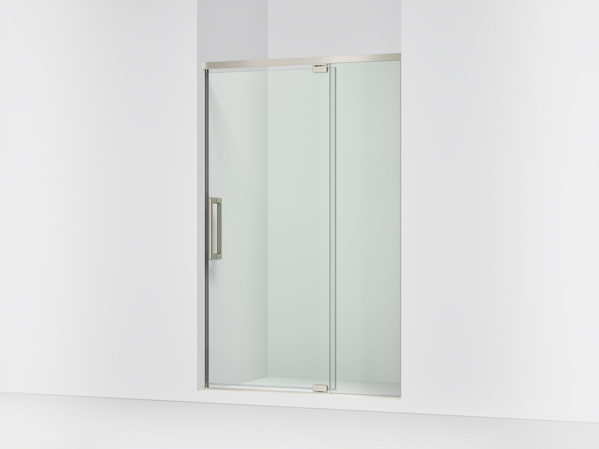 KOHLER K-CA37596-8L Statement 76" H pivot shower door with 5/16"-thick glass, anodized brushed nickel