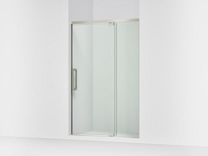 KOHLER K-CA37596-8L Statement 76" H pivot shower door with 5/16"-thick glass, anodized brushed nickel