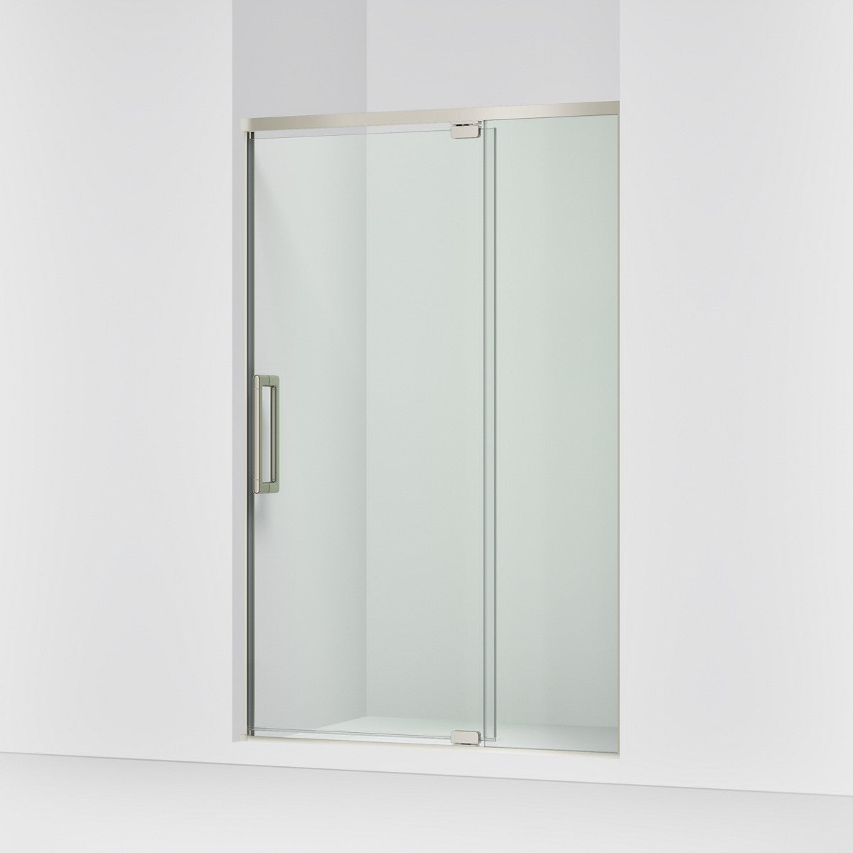 KOHLER K-CA37596-8L Statement 76" H pivot shower door with 5/16"-thick glass, anodized brushed nickel - view 4