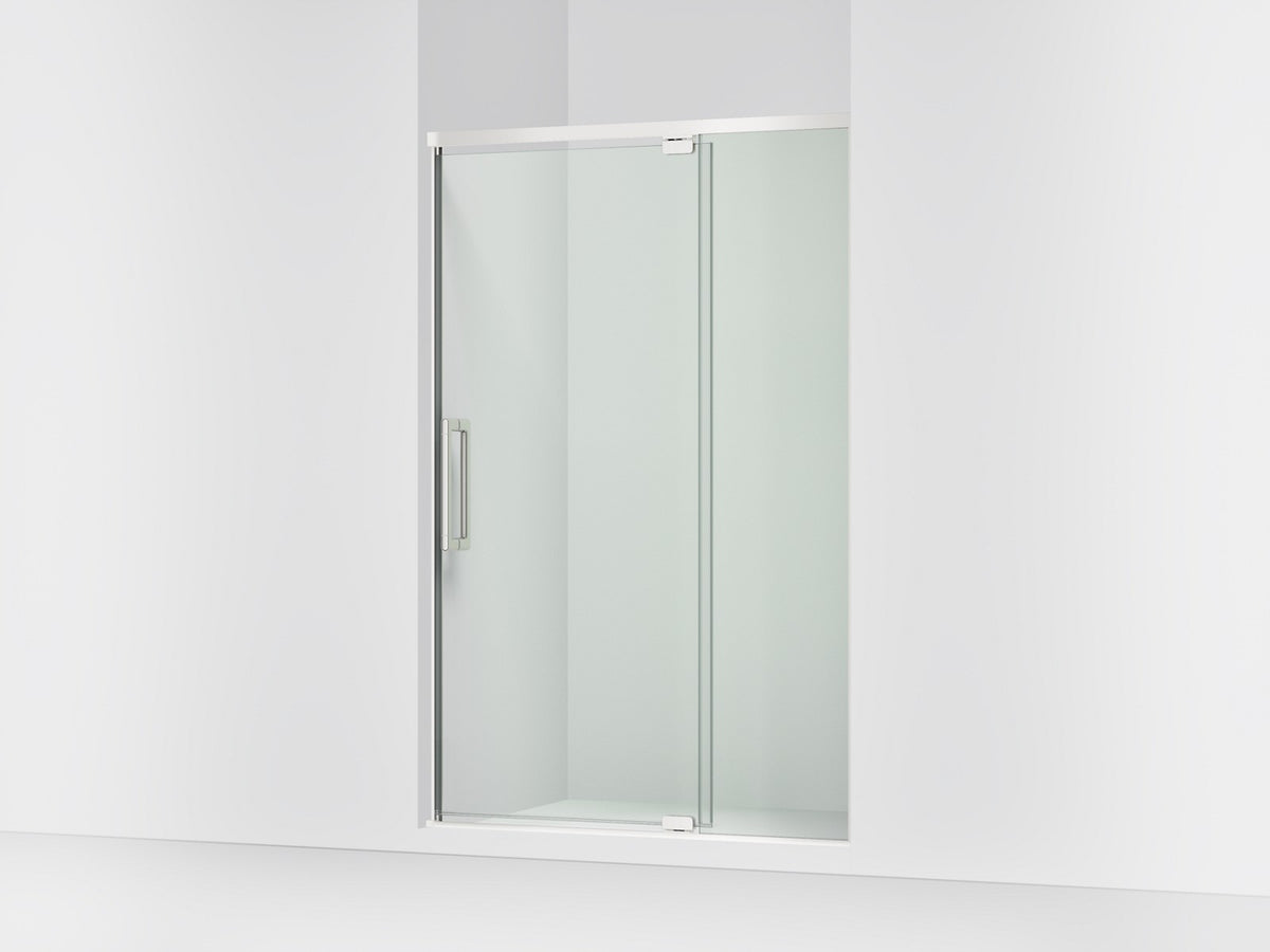 KOHLER K-CA37596-8L Statement 76" H pivot shower door with 5/16"-thick glass, bright polished silver