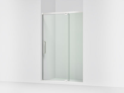 KOHLER K-CA37596-8L Statement 76" H pivot shower door with 5/16"-thick glass, bright polished silver