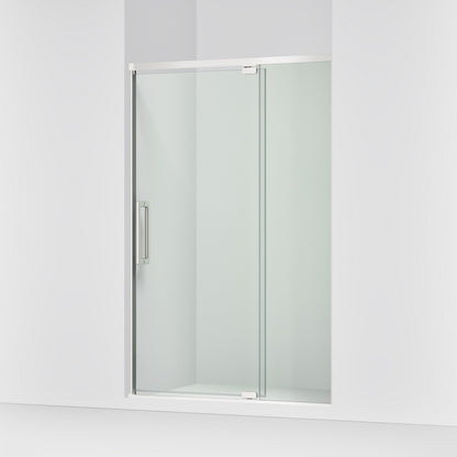 KOHLER K-CA37596-8L Statement 76" H pivot shower door with 5/16"-thick glass, bright polished silver - view 4