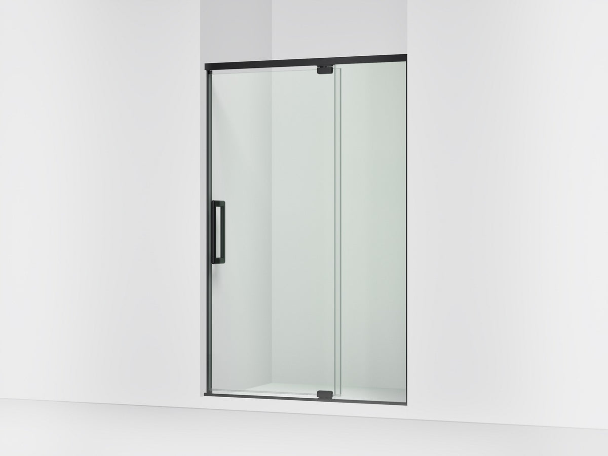 KOHLER K-CA37596-8L Statement 76" H pivot shower door with 5/16"-thick glass, matte black