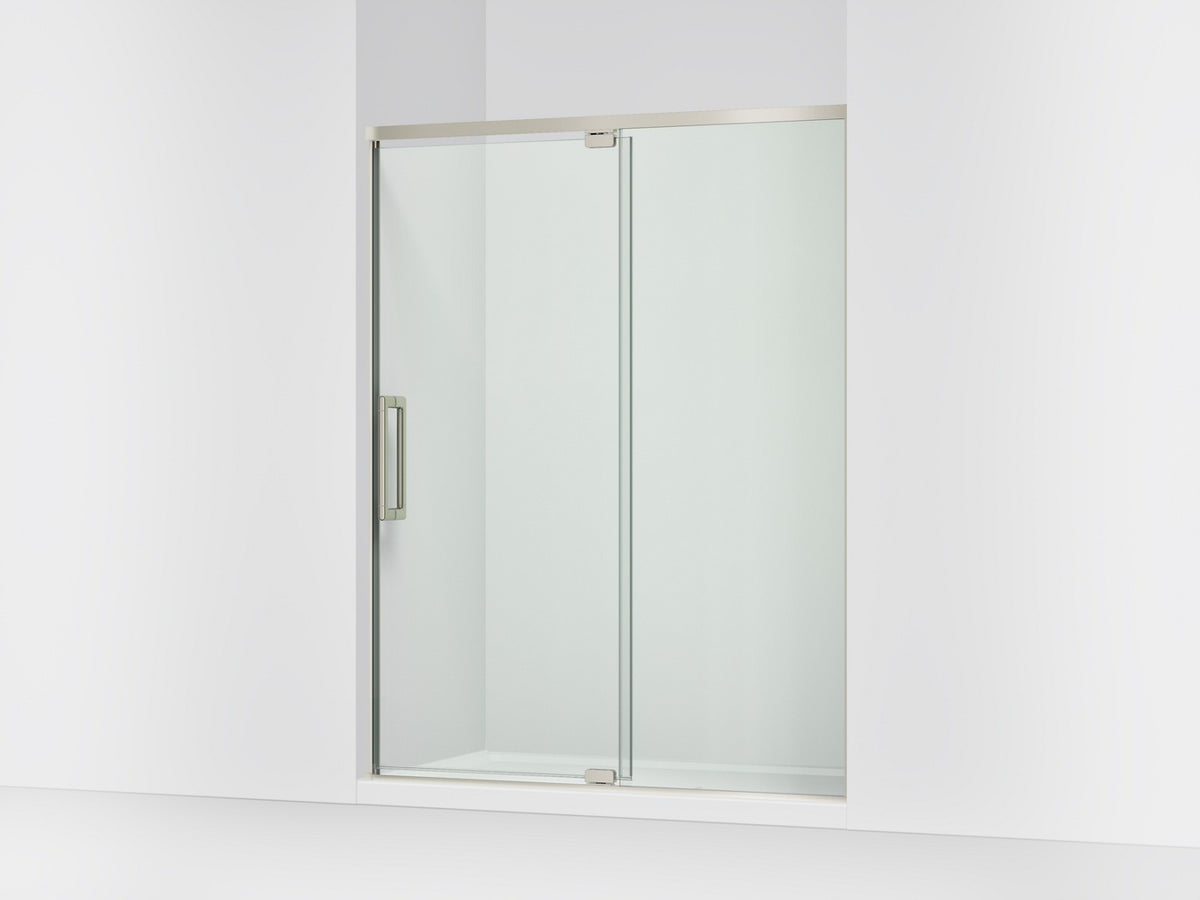 KOHLER K-CA37597-8L Statement 76" H pivot shower door with 5/16"-thick glass, anodized brushed nickel