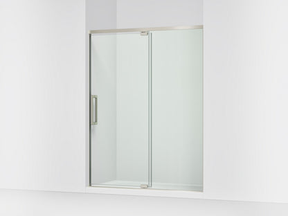 KOHLER K-CA37597-8L Statement 76" H pivot shower door with 5/16"-thick glass, anodized brushed nickel