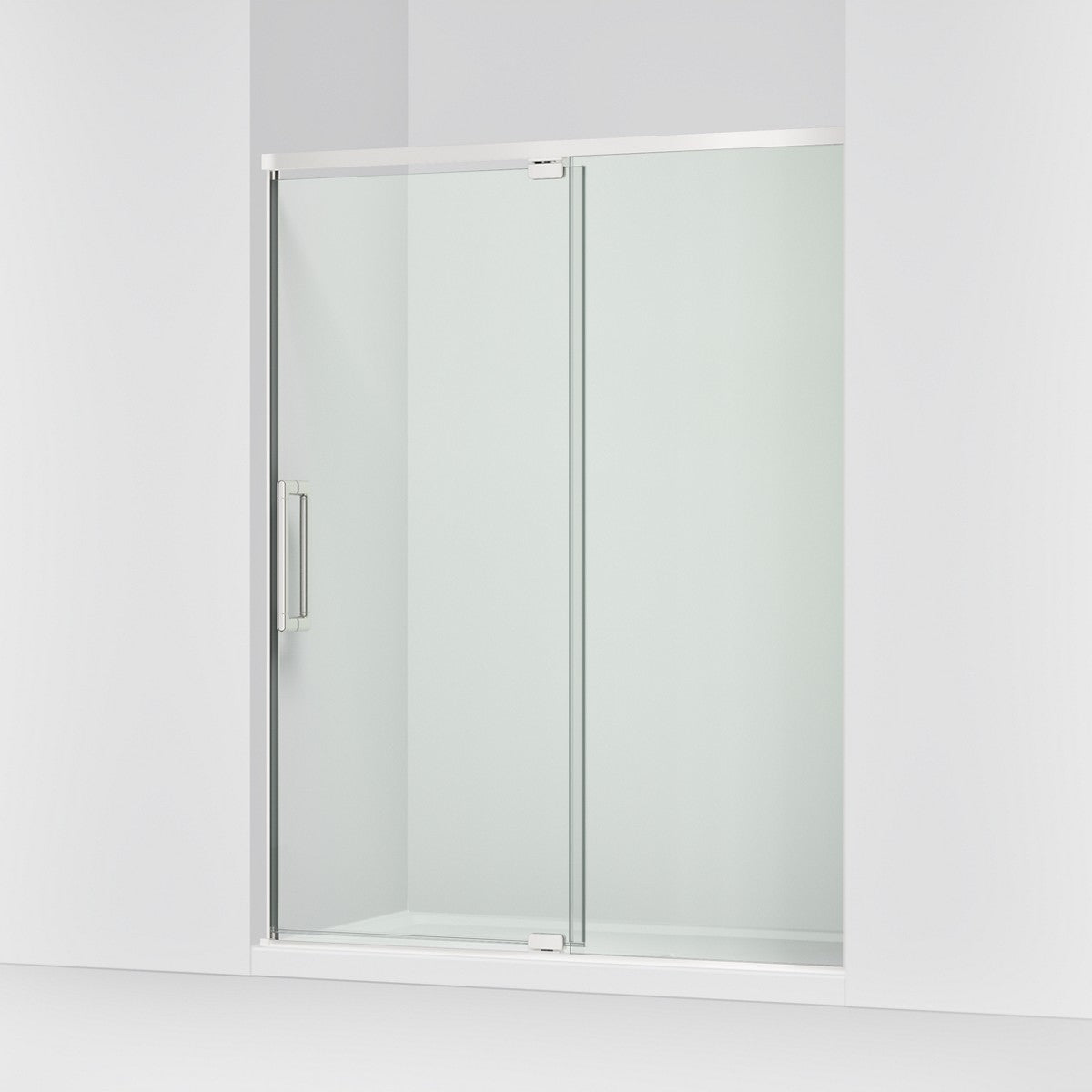 KOHLER K-CA37597-8L Statement 76" H pivot shower door with 5/16"-thick glass, bright polished silver - view 4