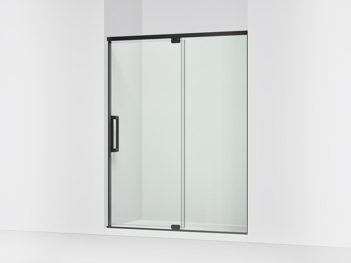 KOHLER K-CA37597-8L Statement 76" H pivot shower door with 5/16"-thick glass, matte black
