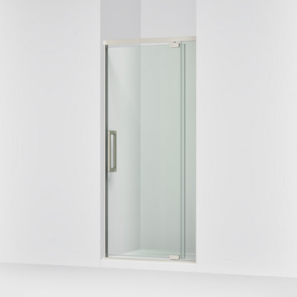 KOHLER K-CA37598-8L Statement 76" H pivot shower door with 5/16"-thick glass, anodized brushed nickel - view 4