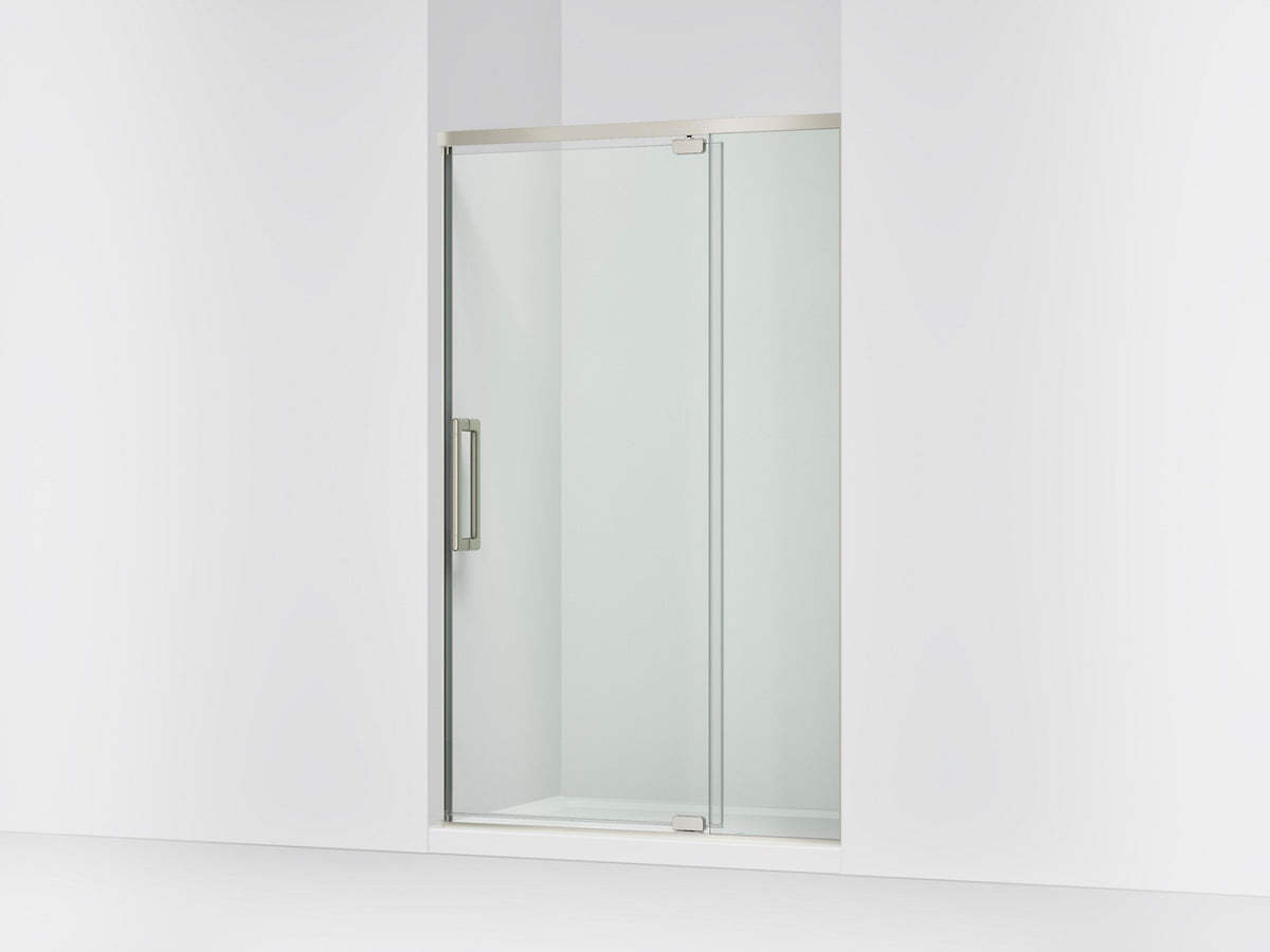 KOHLER K-CA37599-8L Statement 76" H pivot shower door with 5/16"-thick glass, anodized brushed nickel