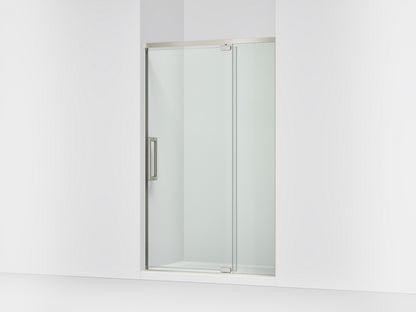 KOHLER K-CA37599-8L Statement 76" H pivot shower door with 5/16"-thick glass, anodized brushed nickel