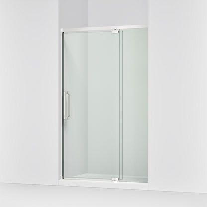 KOHLER K-CA37599-8L Statement 76" H pivot shower door with 5/16"-thick glass, bright polished silver - view 4