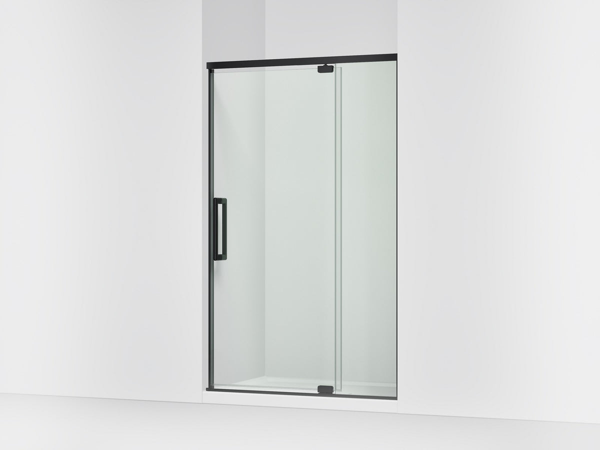 KOHLER K-CA37599-8L Statement 76" H pivot shower door with 5/16"-thick glass, matte black