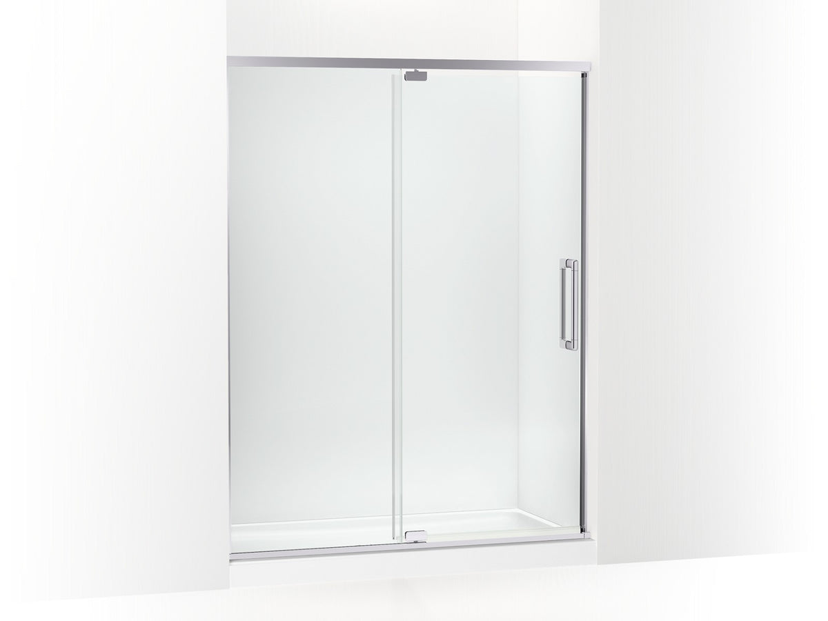 KOHLER K-CA37600-8L Statement 76" H pivot shower door with 5/16"-thick glass, bright polished silver