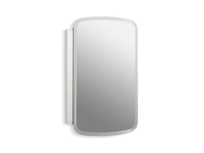 KOHLER K-CB-CLC2031BAN Bancroft 20" W x 31" H aluminum single-door medicine cabinet with mirrored door, beveled edges