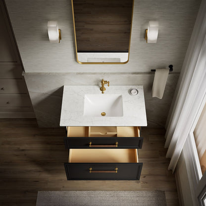 KOHLER K-CM33559-BD1 Harken 36" bathroom vanity cabinet with sink and quartz top