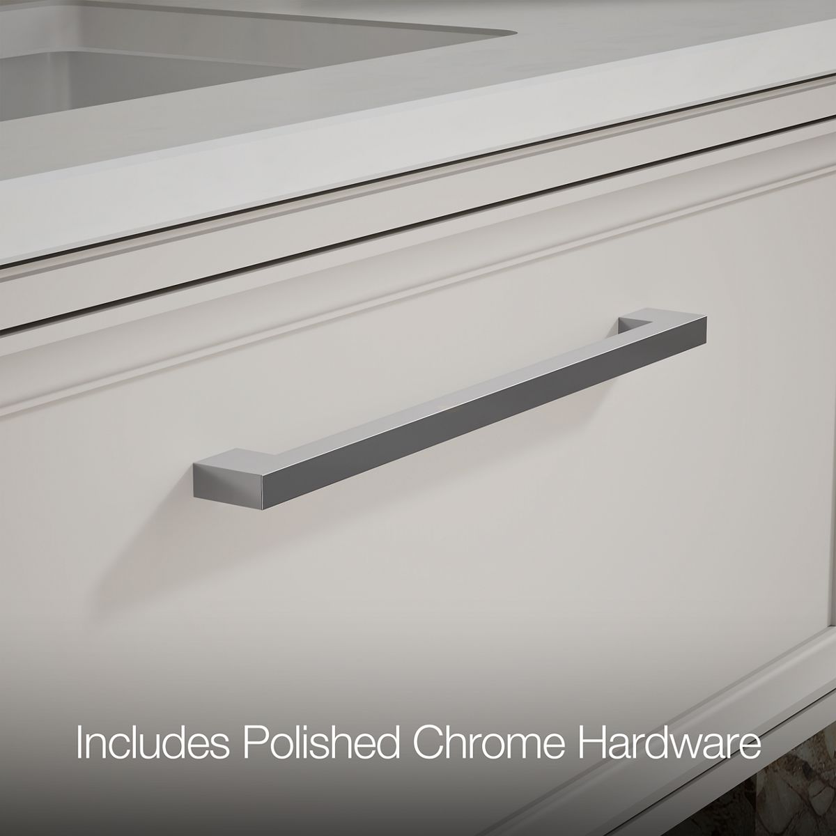 KOHLER K-CM33566-BD22 Lodern 36" Wall-hung Bathroom Vanity Cabinet with Sink and Quartz Top, Linen White - Detail image of a 
