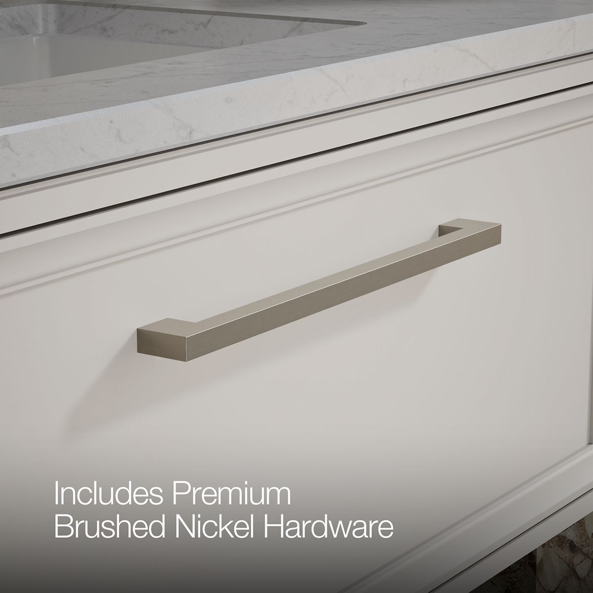 KOHLER K-CM33566-BD22 Lodern 36" Wall-hung Bathroom Vanity Cabinet with Sink and Quartz Top, Linen White - Detail image of a 