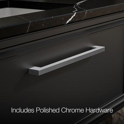 KOHLER K-CM33566-BD22 Lodern 36" Wall-hung Bathroom Vanity Cabinet with Sink and Quartz Top, Slate Grey - Detail image of a p