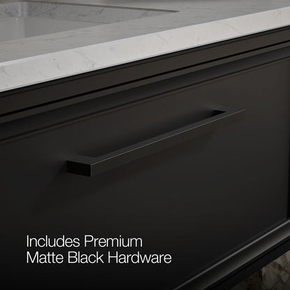 KOHLER K-CM33566-BD22 Lodern 36" Wall-hung Bathroom Vanity Cabinet with Sink and Quartz Top, Slate Grey - Detail image of a p