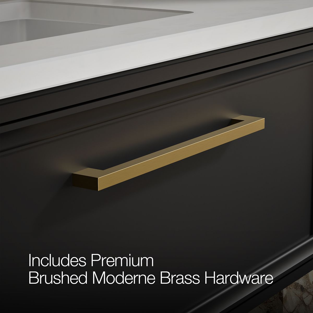 KOHLER K-CM33566-BD22 Lodern 36" Wall-hung Bathroom Vanity Cabinet with Sink and Quartz Top, Slate Grey - Detail image of a p