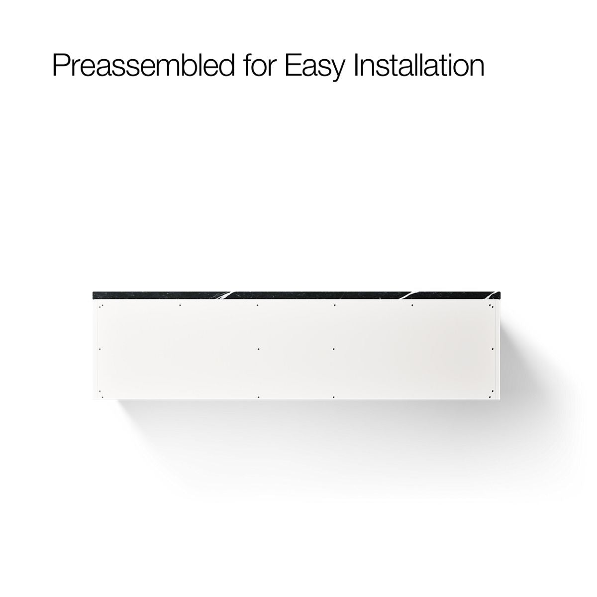 KOHLER K-CM33567-BD23 Lodern 60" Wall-hung Bathroom Vanity Cabinet with Sinks and Quartz Top, Linen White - back view of prod