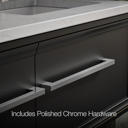 KOHLER K-CM33567-BD23 Lodern 60" Wall-hung Bathroom Vanity Cabinet with Sinks and Quartz Top, Slate Grey - Detail image of a 