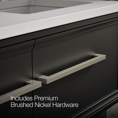 KOHLER K-CM33567-BD23 Lodern 60" Wall-hung Bathroom Vanity Cabinet with Sinks and Quartz Top, Slate Grey - Detail image of a 
