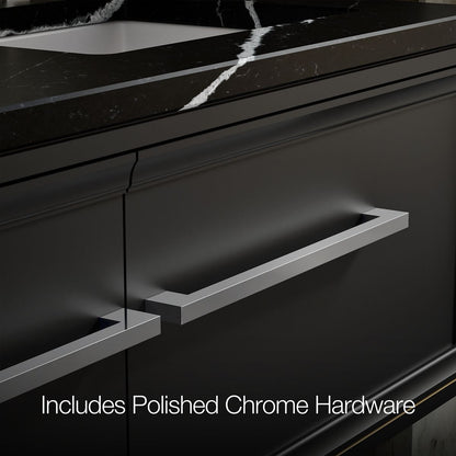 KOHLER K-CM33567-BD23 Lodern 60" Wall-hung Bathroom Vanity Cabinet with Sinks and Quartz Top, Slate Grey - Detail image of a 