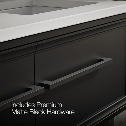 KOHLER K-CM33567-BD23 Lodern 60" Wall-hung Bathroom Vanity Cabinet with Sinks and Quartz Top, Slate Grey - Detail image of a 