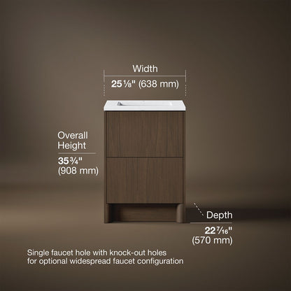 3/4 view of product with dimensions