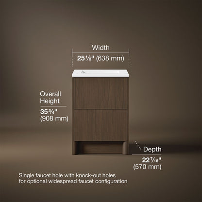 3/4 view of product with dimensions